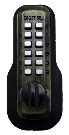 Mechanical Keyless Lock Janitor Function - Antique Brass