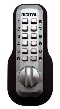 M-210-MG-DC-EZ Mechanical Keyless Deadbolt Ez Mount Plate Double Sided Combination Lock - Marine Grade
