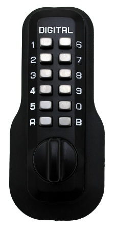 M-220-JB Mechanical Keyless Surface Mount Slide Deadbolt - Jet Black