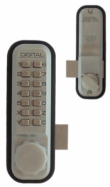 Mechanical Keyless Surface- Rim Mount Slide Deadbolt - Jet Black