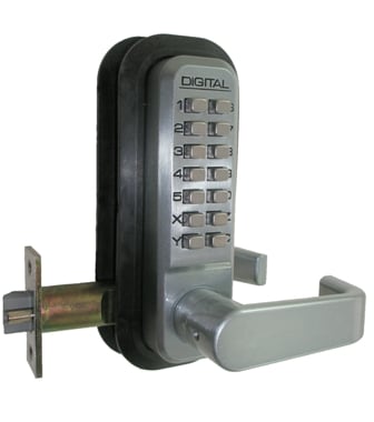 2835-BC Mechanical Keyless Lock With Passage Function - Bright Chrome
