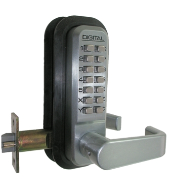 Mechanical Keyless Lock With Passage Function Double Sided Combination - Bright Brass