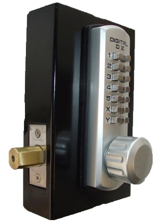 Mechanical Keyless Digital Deadbolt Lock with Double Combination Satin Chrome Marine Grade Finish