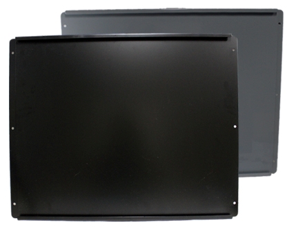 24in Panic/Exit Device Shield, Gate Emergency Exit, PS12, Black