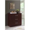 Hodedah Hi3Dr Mahogany 3 Drawer Dresser Hodedah Hi3Dr Mahogany 3 Drawer Dresser
