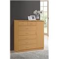 Hodedah Hi71Dr Beech 7 Drawer Jumbo Chest with Additional Door Hodedah Hi71Dr Beech 7 Drawer Jumbo Chest with Additional Door