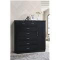 Hodedah Hi71Dr Black 7 Drawer Jumbo Chest with Additional Door Hodedah Hi71Dr Black 7 Drawer Jumbo Chest with Additional Door
