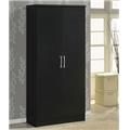 Hodedah Hid8600 Black 2 Door Wardrobe Hodedah Hid8600 Black 2 Door Wardrobe