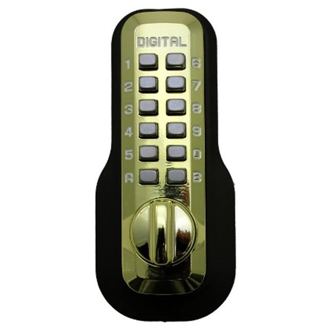 Lockey M-230-BB Mechanical Keyless Lock Janitor Function - Bright Brass