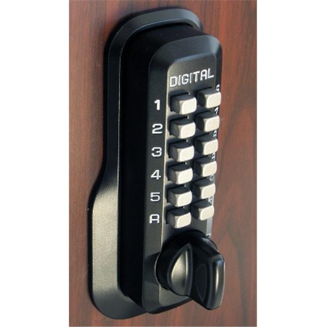 Lockey M-210-JB-EZ Mechanical Keyless Deadbolt Ez Mount Plate Lock - Jet Black