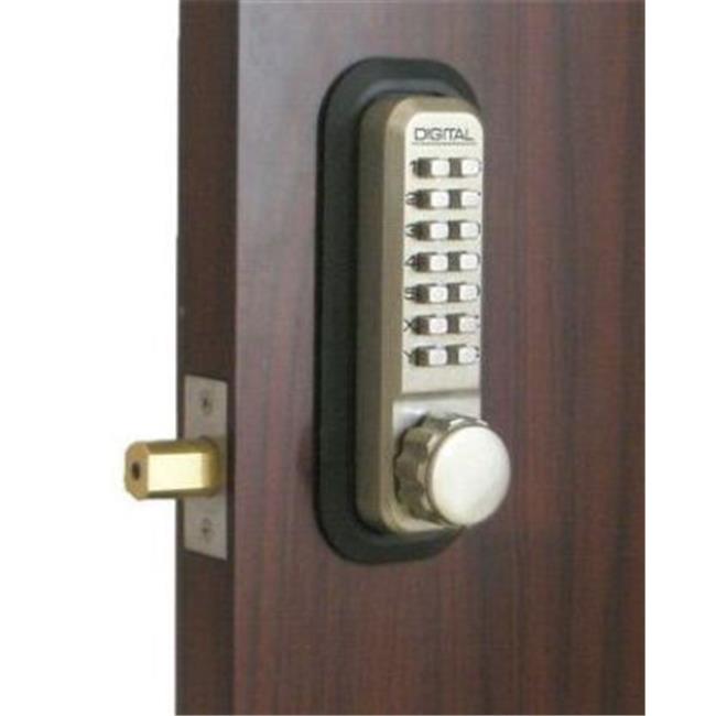 Lockey 2210-BB-KO Mechanical Keyless Deadbolt With Key Override - Bright Brass