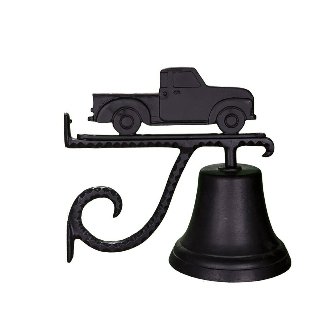 Cast Bell With Satin Black Classic Truck Ornament - Satin Black