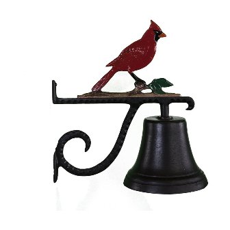 Cast Bell With Natural Color Cardinal Ornament