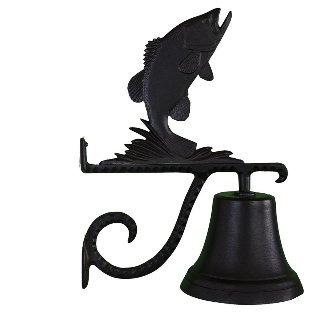 Cast Bell With Satin Black Bass Ornament
