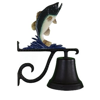 Cast Bell With Natural Color Bass Ornament