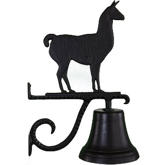 Cast Bell With Satin Black Llama Ornament