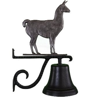 Cast Bell With Swedish Iron Llama Ornament