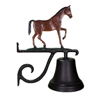 Cast Bell With Natural Color Gaited Horse Ornament