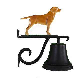 Cast Bell With Natural Color Lab Ornament