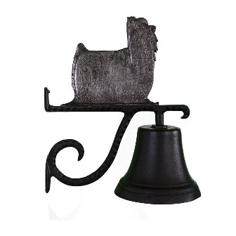Cast Bell With Swedish Iron Yorkshire Terrier Ornament