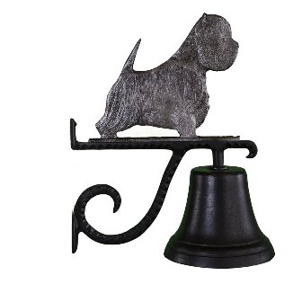 Cast Bell With Swedish Iron West Highland White Terrier Ornament