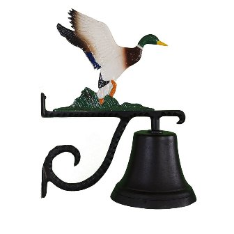 Cast Bell With Natural Color Duck Ornament