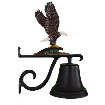 Cast Bell With Natural Color Eagle Ornament