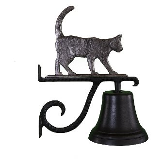 Cast Bell With Swedish Iron Cat Ornament
