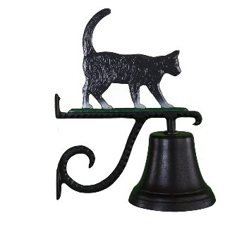 Cast Bell With Natural Color Cat Ornament  Natural Color