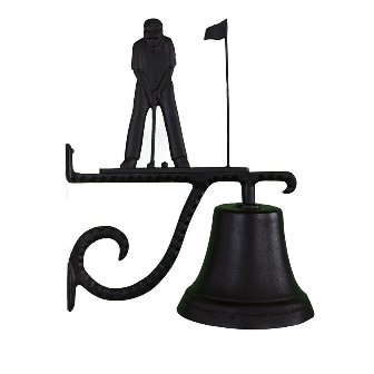 Cast Bell With Satin Black Putter Ornament