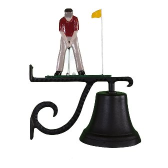 Cast Bell With Natural Color Putter Ornament