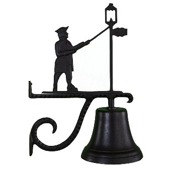 Cast Bell With Satin Black Lamplighter Ornament