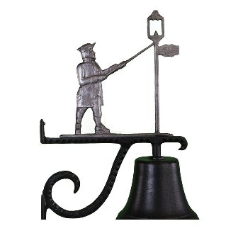 Cast Bell With Swedish Iron Lamplighter Ornament