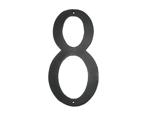 4 In. Standard Modern Font Individual House Number 8