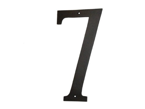 10 In. Standard Modern Font Individual House Number 7