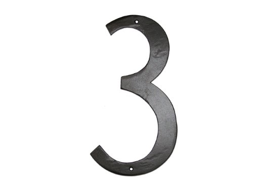 12 In. Standard Modern Font Individual House Number 3