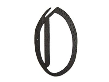 HAM-24-O Decorative Monogram O - Black - 24 in. - Hand Cast Aluminum