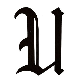HAM-24-U 24 In. Decorative Home Accent Monogram U