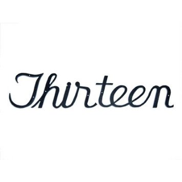 SHN-13 Script Modern House Number Thirteen