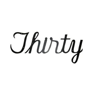 Script Modern House Number Thirty