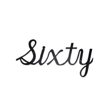 SHN-60 Script Modern House Number Sixty