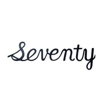 Script Modern House Number Seventy