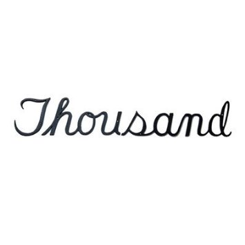 SHN-1000 Script Modern House Number Thousand