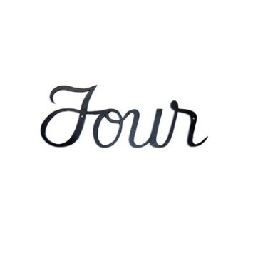 Small Script Modern House Number Four
