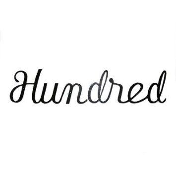 SHN-100sm Small Script Modern House Number Hundred