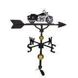 300 Series 32 In. Deluxe Black And Chrome Motorcycle Weathervane