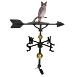 Deluxe Owl Weathervane - Black - 32 In. - Durable Design