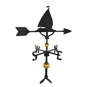 300 Series 32 In. Deluxe Black Sailboat Weathervane