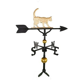 300 Series 32 In. Deluxe Gold Cat Weathervane