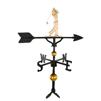 300 Series 32 In. Deluxe Gold Golfer Weathervane